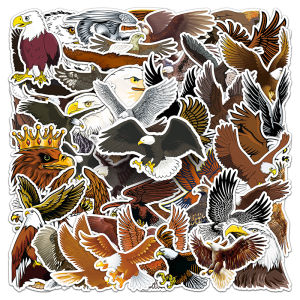 50Pcs Eagle Sticker Cartoon Cute Graffiti DIY Phone Laptop Diary Guitar Fridge Decal Retro Animal Sticker