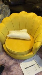Sofa kerang kuning ready stock