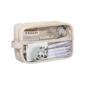 Trong suốt hiện đại viết Trường hợp với nhỏ compartmentalization sức chứa lớn túi đựng bút chì không thấm nước cho thanh thiếu niên