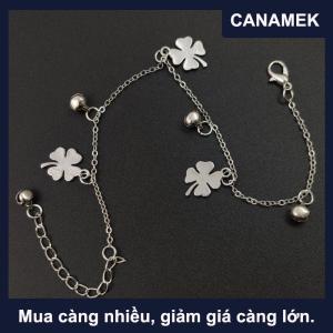 【CANAMEK】 Vòng chân bốn lá cỏ ba lá vòng chân ba chuông bán nhanh Phụ kiện chân bán chạy nhất