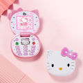 Cartoon Small Mobile Phone K688  Hello  Flip Phone   Cute Children Taiml  Mobile Phone Dual Card Dual Standby Positioning Anti-Lost Alarm Clock Large Volume Mobile Phone. 