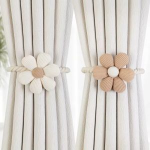 CANICECA Flower Shape Curtain Tieback ic No Punching Curtain Rope Holders Modern Window Curtain Buckles Home Decoration