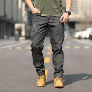 Mens IX9 Tactical Pants Quick-Drying Waterproof Multi-Pocket Sweat-Absorbent Training Apparel for Outdoor Tactical Use