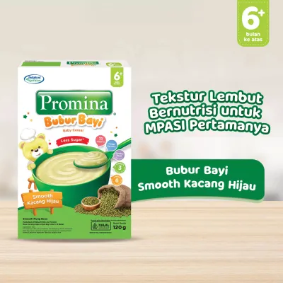 Promina Bubur Bayi 6+ Smooth Kacang Hijau Box 120gr