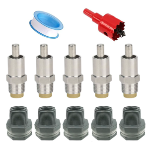 5pcs Automatic Stainless Steel Pig Waterer Nipples with for Easy Installation and Maintenance Farm Use