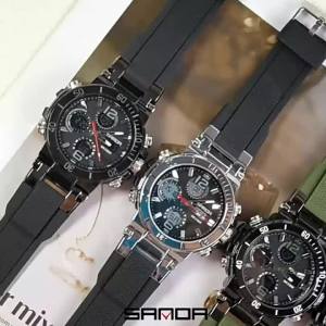 Sanda Cross-Border New Electronic Watch Luminous Waterproof Korean Version Multifunctional Popular on Douyin Mens Alarm Clock Wristwatch Wholesale