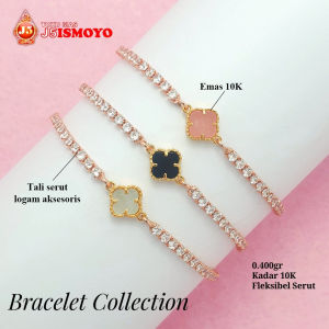 Gelang Tali Serut Kombinasi Emas Clover J5 Ismoyo