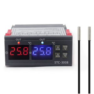 12V/24V/110-220V Temperature Thermostat Controller for Farm Various Refrigerator Greenhouse Aquarium Digital Display