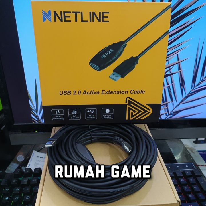 KABEL USB 2.0 Extension Active 20 Meter Usb 2.0 Extender Aktif Netline ...