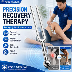 Portable Stainless Steel Tuning Fork Frequency Vibration Tool Sensory Response Examination Accessory Neurological Training Instrument Easy Grip Design Reusable Tool