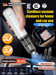 🌟Portable Cleaning Tool Vacuum Cleaner / Mini Car Device / Strong Suction Blue LED / Flexible Move / Portable / Dual-use Suction Blower Wireless Car Mini Vacuum Cleaner【可吸可吹】
