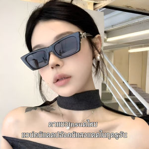 ผู้หญิงแว่นกันแดดโบว์ทรงสี่เหลี่ยม แว่นกันแดดตาแมวป้องกันรังสียูวีสีดํา
