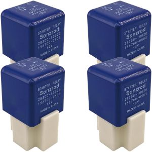28300-10020 Starter Relay (3-Pack) 12V 4-Pin Replacement for Toyota Camry Corolla RAV4 Tacoma Tundra Lexus 156700-0503 Horn and AC Clutch Relay