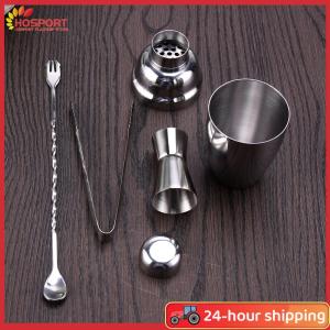 【HOSPORT】4PCS เครื่องปั่นค็อกเทลเครื่องปั่น 250 มล. สแตนเลสค็อกเทลเครื่องค็อกเทลเครื่องปั่นเครื่องมือ Barware แบบพกพาน้ำหนักเบาพร้อม Jigger สำหรับอุปกรณ์บาร์เทนเดอร์