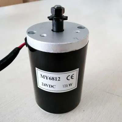 12V 24V MY6812 120W High Speed Brush Motor with 384 Pulley Belt Electric Motor for Electric Scooter DC 2500 RPM