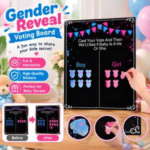 Baby Gender Reveal Voting Board Boy Or Girl Vote Poster Peel And Stick Sticker Decoration Banner Baby Shower Party Decorations