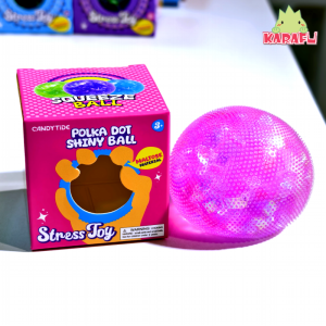 KARAFU Squishy Disco Ball Stress Relief Toy for Adults and Kids. Colorful Soft Bouncy Easy to Grip Fun for Stress Relief.