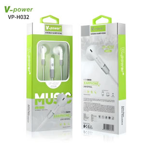 V-POWER H032 Extra Bass Universal Stereo Earphone Built-in Microphone 3.5mm Earphone Jack
