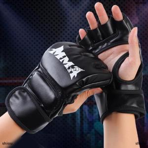 [COD] shiou Boxing Gloves Half Finger Gloves Thickened Adult Gloves Punching Sandbag Fighting Fighting Gloves