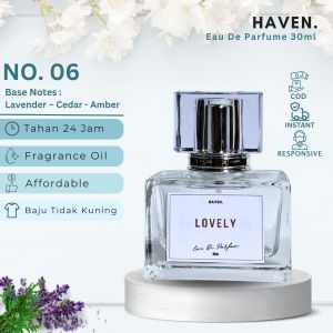 Haven Parfume KOTAK LOVELY 30ML— Parfume Wanita Tahan Lama dan Wangi — Minyak Wangi Tahan Lama — Eau De Parfume