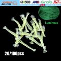 100Pcs Umpan Pancing Udang Tiruan Kecil Bercahaya Soft Lure Udang Palsu Mancing 4Cm. 