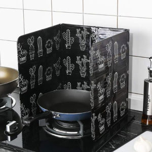 HOL Aluminium Oil Splatter Screens Foil Plate Gas Stove Splash Proof Baffle Home Kitchen Food Cover Shield Guard Cooking Frying Pan Oil Splash Tools
