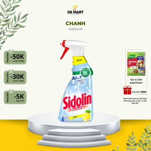 [Chuẩn Đức] Nước xịt gương kính màn hình Sidolin 500ml | Đánh bay bụi bẩn giữ kính sáng lâu bảo vệ bề mặt