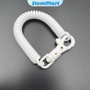 ItemMart Coil Springs Keychain Retractable Spring Coil Leash Cord Safety Ropes Lanyard Snap Hook