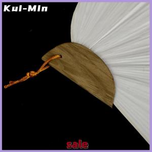 Kui-Min Hot 1 chiếc quạt giấy cầm tay thanh lịch gấp gọn màu trắng ủng hộ tiệc cưới