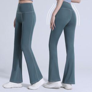 Womens Soft Flare Leg Yoga Pants High Waist Wide Leg Palazzo Bell Bottom Sports yoga Pants Loose Yoga Leggings