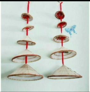 Nón dây huế trang trí tết lễ hội làm deco cho nhà hàng quán ăn gia đình mang phong cách việt nam