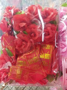 COMBO 100 TRÁI TIM NƠ ĐÁM CƯỚI MÀU ĐỎ