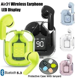 wireless high fidelity Bluetooth 5.3 earphones wireless earphone LED power supply digital display stereo Bluetooth compatibility 5.3 with noise reduction microphone suitable for gaming fitness and work With Lanyard