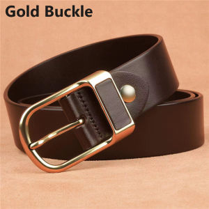Men Retro Belts Smooth Leather High Quality Alloy Pin Buckle Belt For Men Jeans Casual Belt Mens Fashion Business Jeans Suits Leather Belt Adjustable Brown Black Soft Leather Belt For Men