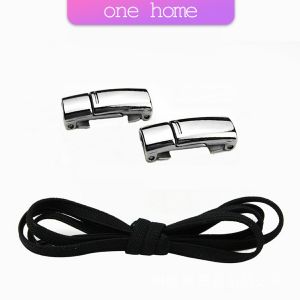 One Home เชือกผูกรองเท้า แบบแม่เหล็ก ยืดหยุ่น ใช้งานง่าย สีพื้น จํานวน 1 คู่ Shoelace
