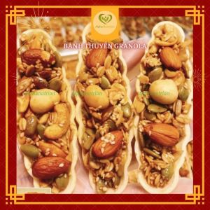 Alpha nutrition combo 2 túi 250g bánh thuyền granola ăn vặt ăn kiêng giảm cân healthy