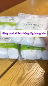 (Combo 2 gói) Bông tẩy trang MNS 180 miếng cotton mềm mịn cao cấp ISO 9001:2015