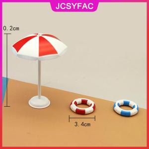 JCSYFAC Nhà búp bê mô phỏng dễ thương Mini hồ bơi bơi vòng tròn bãi biển Ghế bộ