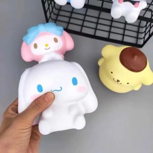 Sanrio Squishy Kawaii Cartoon MyMelody Kuromi Cinnamoroll Stress Squishy Toys Squeeze Stress Relief Fidget Sensory Toy Cute Kawaii Animal Stretch Slow Rebound Toy