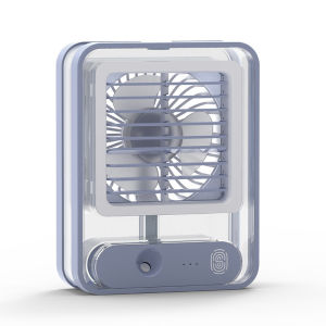 Refrigeration Spray Fan USB Charging Student Dormitory Portable Mini Small Office Desktop Mute Cooling Fan 1500mAh