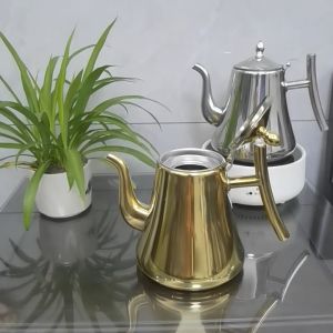 Stainless Steel Teapot with Filter Gooseneck Pour Over Coffee Kettle Large Capacity Water Jug Ceret Kopi