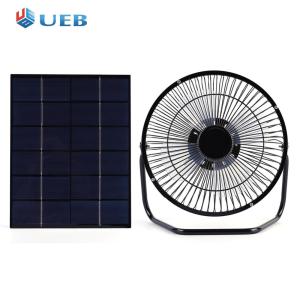 7W 6V Solar Panel with 8inch USB Exhaust Fan Multipurpose Solar Panel Powered Fan Pet Poultry Fan for Dog Chicken House