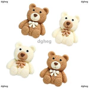 [COD] dgheg 10Pcs Cartoon Resin Mini Bear Charms For DIY Jewelry Making Accessories