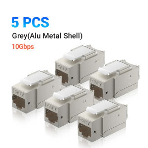 Vention ekstensi ekstender jaringan 10Gbps konektor RJ45 untuk Cat8 Cat7 Cat6 kabel adaptor Gigabit betina Ke betina 50U gold plated