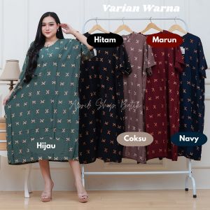 DASTER SUPER JUMBO LD 140 BUSUI TERBARU MOTIF PITA KEKINIAN DRESS WANITA BIGSIZE PIYAMA TIDUR