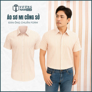 Áo sơ mi nam SỌC ngắn và dài tay form suông vải kate chất mát bền màu đẹp VNO168