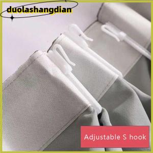 [Duola] 10Pcs Curtain Hanging Hooks Ring Window White Plastic Curtain Hook For Home Office Curtain Accessories 7cm 8.5cm