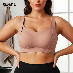 KLAME Size M-2XL Detachable Cup Womens No Steel Ring Seamless Push Up Soild Color Bra KLM1305