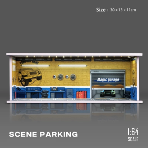 SG STOCK 1:64 Car Showroom Dioramas Miniature Scene Layout Car Diorama Display Boxs with LED Simulate Garage Scene Model