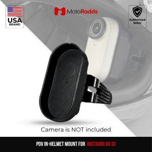 MotoRadds In-Helmet Mount for Insta360 GO 3S / GO 3 | Magnetic Motorcycle POV Camera Mount | Camera Holder